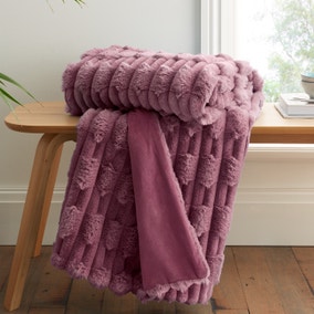 Bianca So Soft Carved Faux Fur Throw 150cm x 200cm