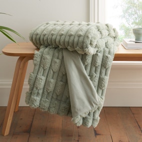 Bianca So Soft Carved Faux Fur Throw 150cm x 200cm