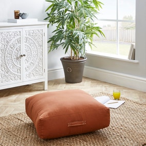 Casual Slub Butterscotch Floor Cushion Casual Slub Butterscotch Floor Cushion