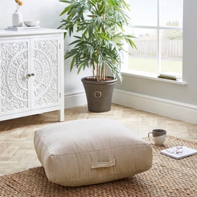 Casual Slub Natural Floor Cushion Casual Slub Natural Floor Cushion