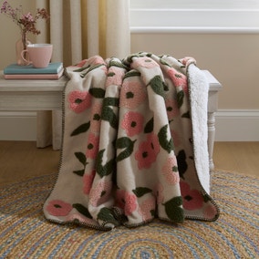 Floral Jacquard Throw 130cm x 180cm Floral Jacquard Throw 130cm x 180cm