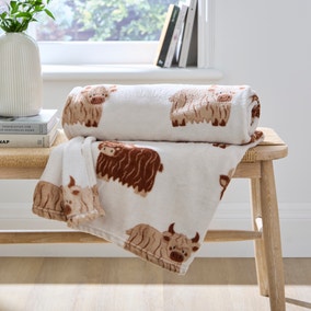 Highland Cow Fleece Throw, 130cm x 170cm Highland Cow Fleece Throw, 130cm x 170cm