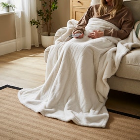 Lennon Fur Electric Throw