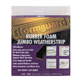 Stormguard Jumbo Rubber Foam Weather Strip Stormguard Jumbo Rubber Foam Weather Strip