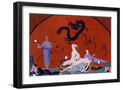 At the House of Pasotz, c.1921 - Black Framed Art Print Wall Art, 18x12