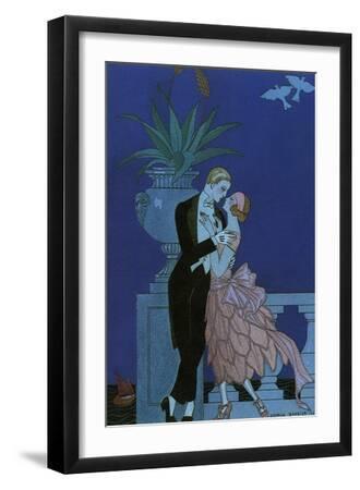 By the Railing, 1921 - Black Framed Art Print Wall Art, 12x18 By the Railing, 1921 - Black Framed Art Print Wall Art, 12x18