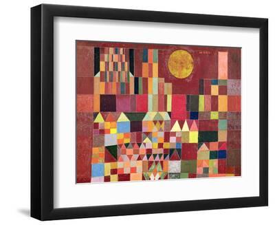 Castle and Sun - Black Framed Art Print Wall Art, 12x9
