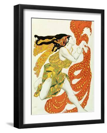 Costume Design for a Bacchante in "Narcisse" by Tcherepnin, 1911 - Black Framed Art Print Wall Art, 12x16 Costume Design for a Bacchante in "Narcisse" by Tcherepnin, 1911 - Black Framed Art Print Wall Art, 12x16