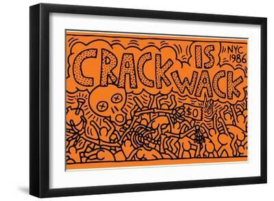 Crack is Wack - Black Framed Art Print Wall Art, 18x12 Crack is Wack - Black Framed Art Print Wall Art, 18x12