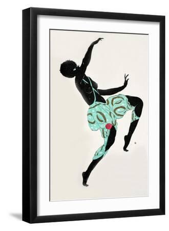 Dancing Girl - Black Framed Art Print Wall Art, 12x18 Dancing Girl - Black Framed Art Print Wall Art, 12x18