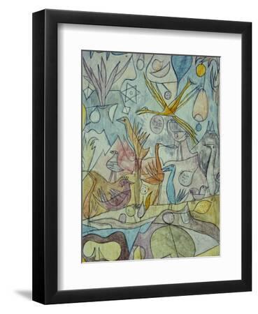 Flock of Birds; Vogelsammlung - Black Framed Art Print Wall Art, 9x12