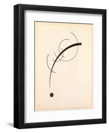 Free Curve to the Point - Accompanying Sound of Geometric Curves, 1925 (Ink on Paper) - Black Framed Art Print Wall Art, 9x12 Free Curve to the Point - Accompanying Sound of Geometric Curves, 1925 (Ink on Paper) - Black Framed Art Print Wall Art, 9x12