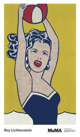 Girl with Ball - Wall Art Print, 20x34 Girl with Ball - Wall Art Print, 20x34