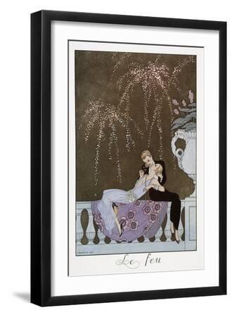 Le Feu - Black Framed Art Print Wall Art, 12x18 Le Feu - Black Framed Art Print Wall Art, 12x18