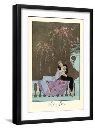 Le Feu - Black Framed Art Print Wall Art, 12x18 Le Feu - Black Framed Art Print Wall Art, 12x18
