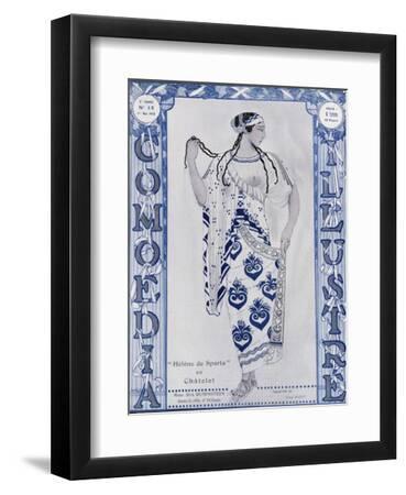 Les Ballets Russes: Helen of Sparta at the Chatelet, Miss Ida Rubinstein in the Role of Helen - Wat - Black Framed Art Print Wall Art, 9x12 Les Ballets Russes: Helen of Sparta at the Chatelet, Miss Ida Rubinstein in the Role of Helen - Wat - Black Framed Art Print Wall Art, 9x12