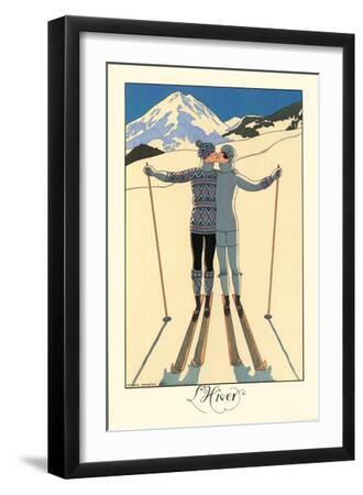 L'Hiver - Black Framed Art Print Wall Art, 12x18 L'Hiver - Black Framed Art Print Wall Art, 12x18