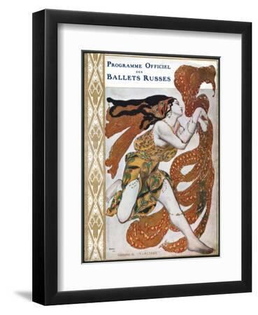 Narcissus by Les Ballets Russes. (Illustration, 1911) - Black Framed Art Print Wall Art, 9x12