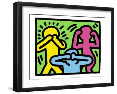 Pop Shop (See No Evil, Hear No Evil, Speak No Evil) - Black Framed Art Print Wall Art, 16x12 Pop Shop (See No Evil, Hear No Evil, Speak No Evil) - Black Framed Art Print Wall Art, 16x12