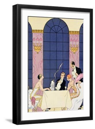 The Gourmands, 1920-30 - Black Framed Art Print Wall Art, 12x18 The Gourmands, 1920-30 - Black Framed Art Print Wall Art, 12x18