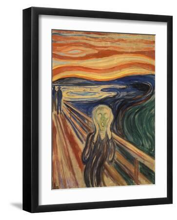 The Scream - Black Framed Art Print Wall Art, 12x16 The Scream - Black Framed Art Print Wall Art, 12x16