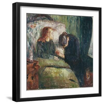 The Sick Child - Black Framed Art Print Wall Art, 16x16 The Sick Child - Black Framed Art Print Wall Art, 16x16