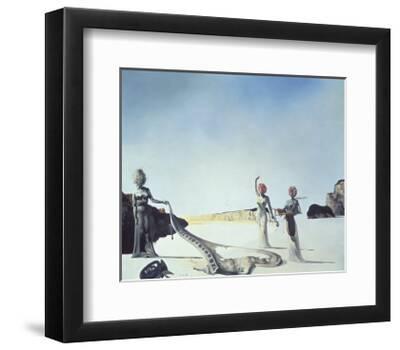Three Young Surrealist Women Holding in their Arms the Skins of an Orchestra, 1936 - Black Framed Art Print Wall Art, 14x11 Three Young Surrealist Women Holding in their Arms the Skins of an Orchestra, 1936 - Black Framed Art Print Wall Art, 14x11