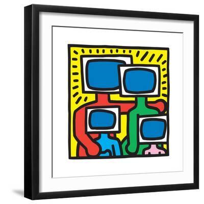 Untitled Pop Art - Black Framed Art Print Wall Art, 16x16 Untitled Pop Art - Black Framed Art Print Wall Art, 16x16