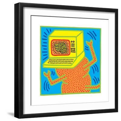 Untitled Pop Art - Black Framed Art Print Wall Art, 16x16